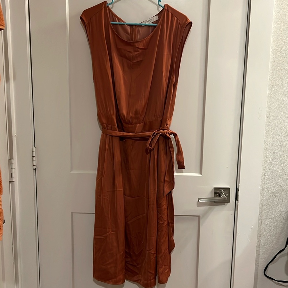 Orange Silk Dress